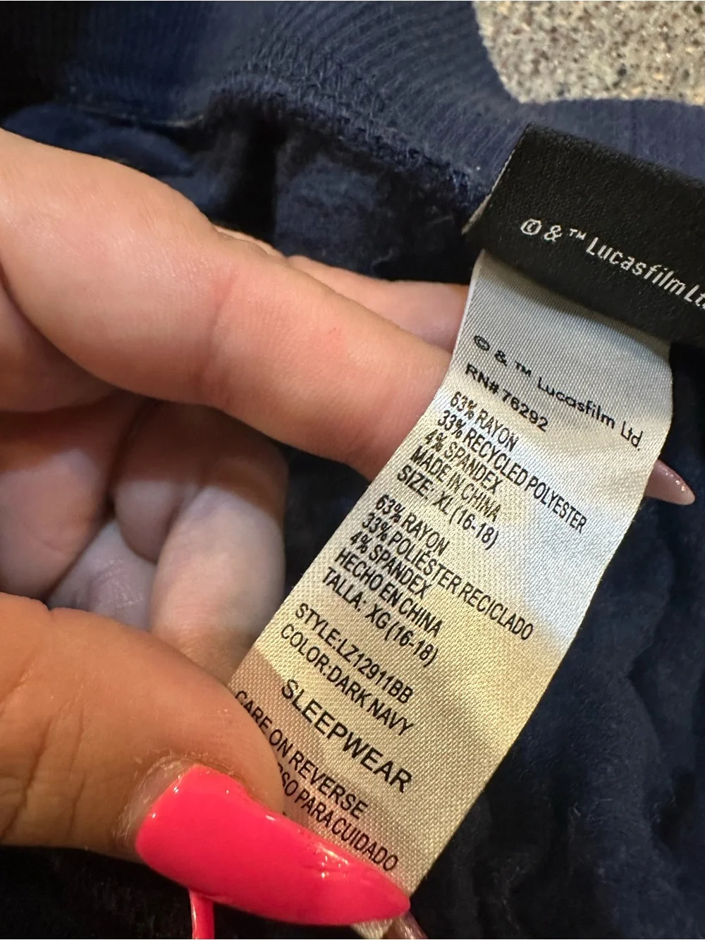 Navy 'Nom Nom Nom' Jogger Bottoms